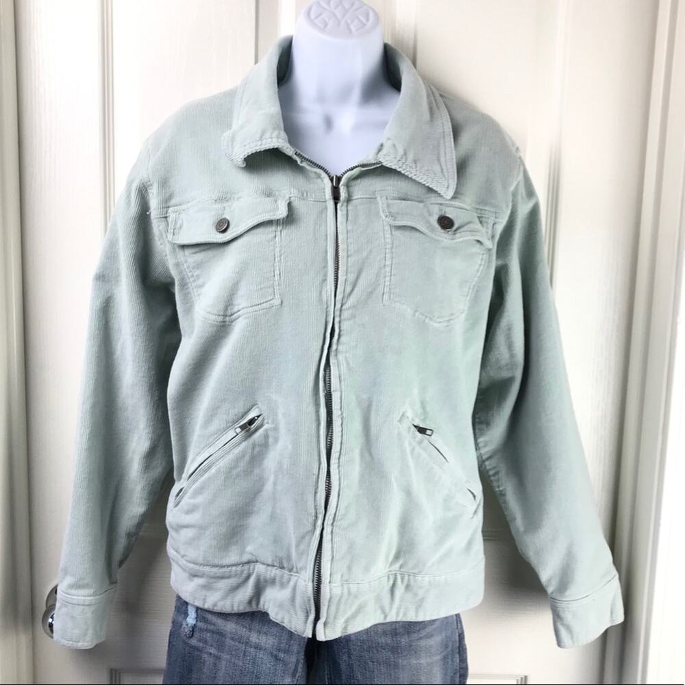 Cabela’s Mint Sea Foam Corduroy Trucker Jacket L